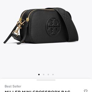 New Tory Burch Miller Mini Crossbody Bag -Black